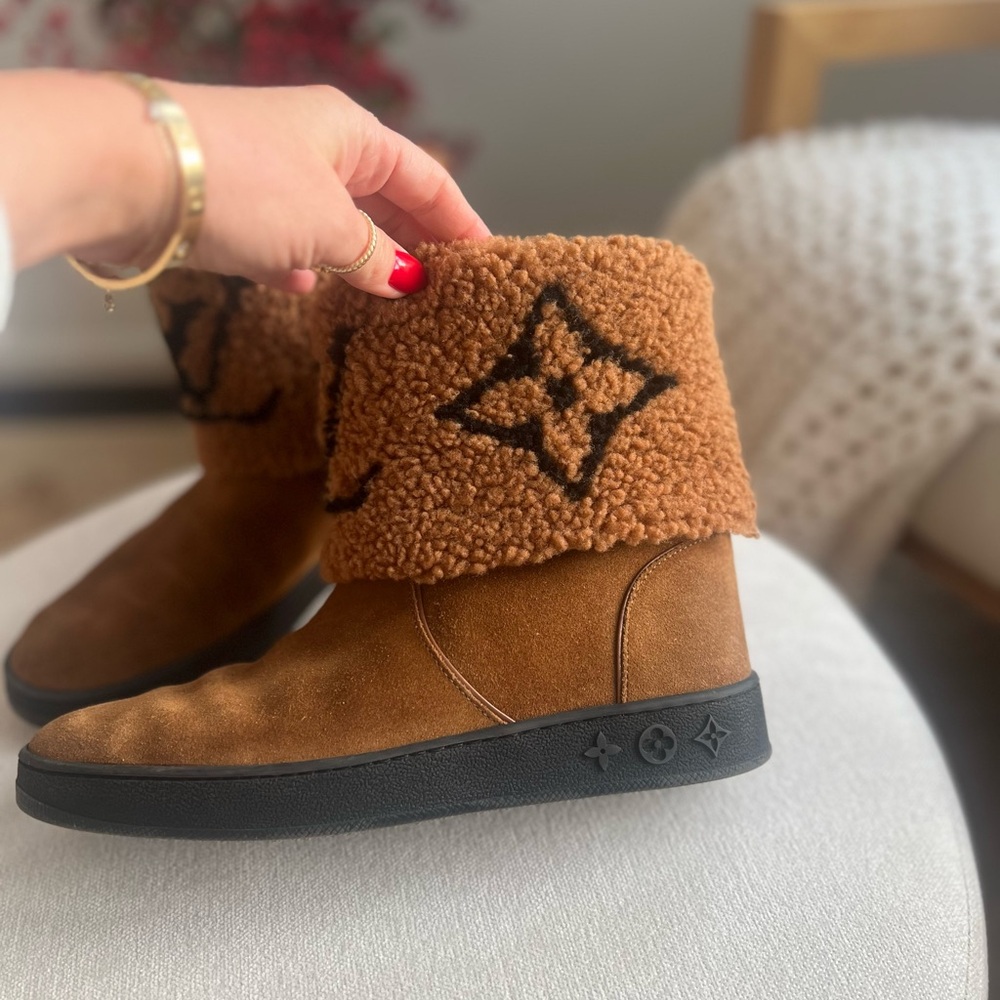 Louis Vuitton Shearling Boots-Brown Sz. 36 - Picture 8 of 9